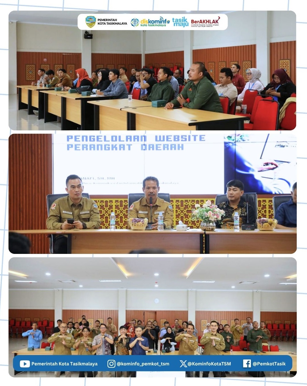 PELATIHAN PENGELOLAAN WEBSITE PERANGKAT DAERAH DI LINGKUNGAN PEMERINTAH KOTA TASIKMALAYA